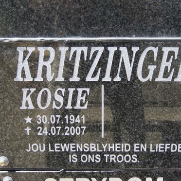 KRITZINGER Kosie 1941-2007
