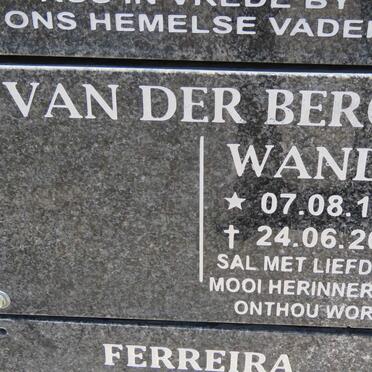 BERG Wanda, van der 1946-2012