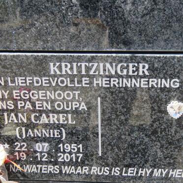 KRITZINGER Jan Carel 1951-2017