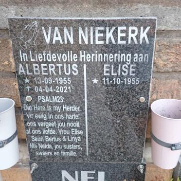 NIEKERK Albertus, van 1955-2021 & Elise 1955- 