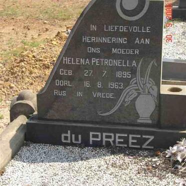 PREEZ Helena Petronella, du 1895-1963