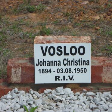 VOSLOO Johanna Christina 1894-1950
