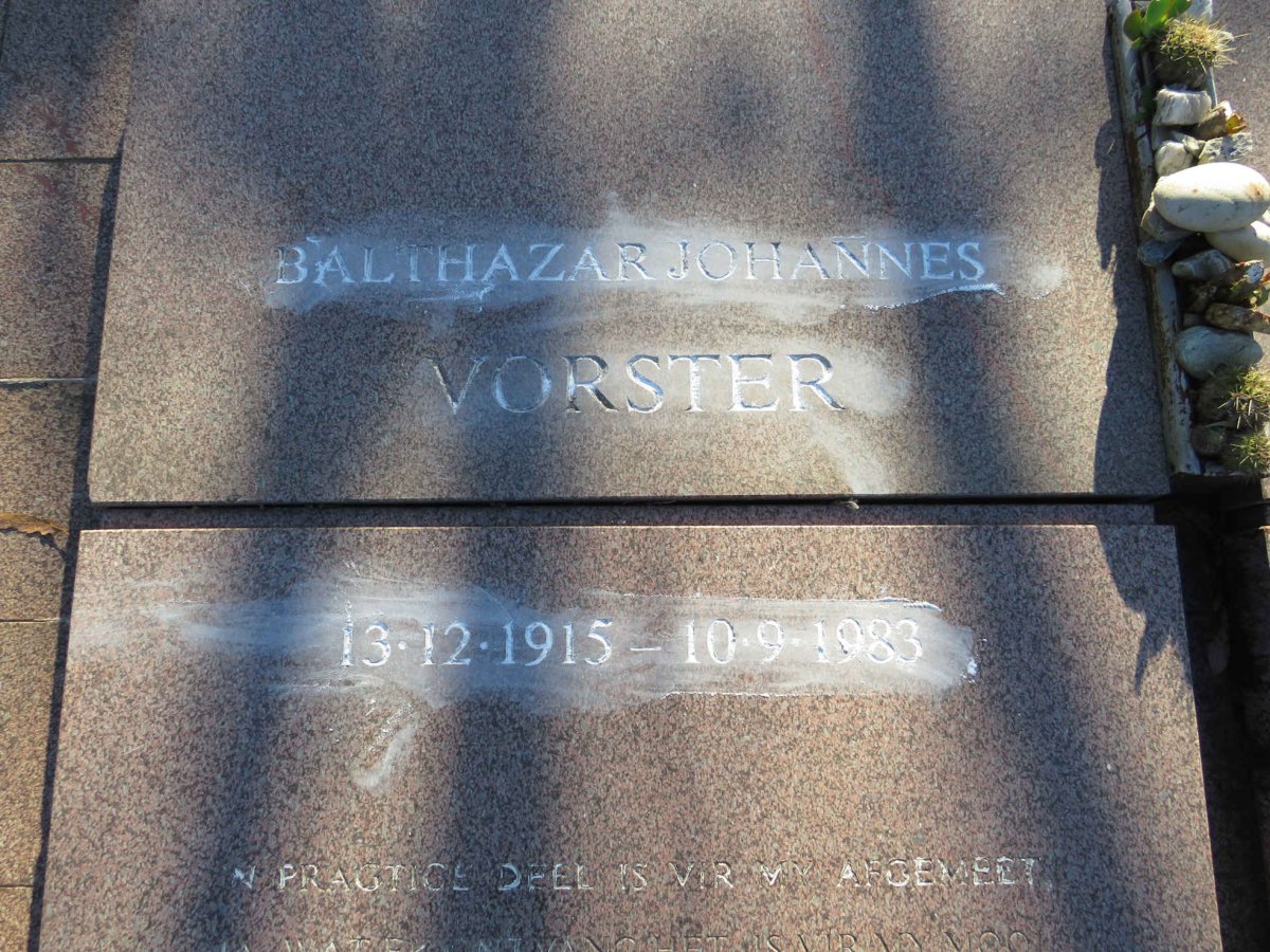 VORSTER Balthazar Johannes 1915-1983