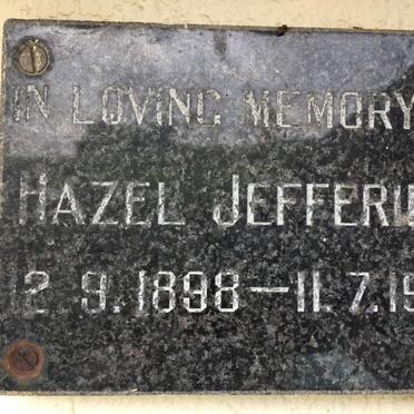 JEFFERIES Hazel Florence nee MILLER 1898-1977