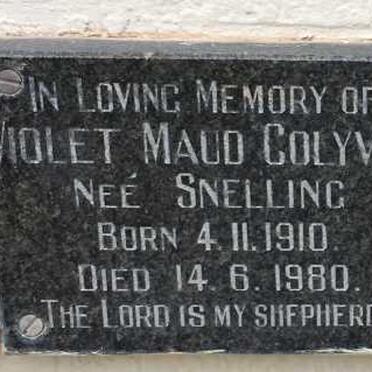 COLYVAS Violet Maud nee SNELLING 1910-1980