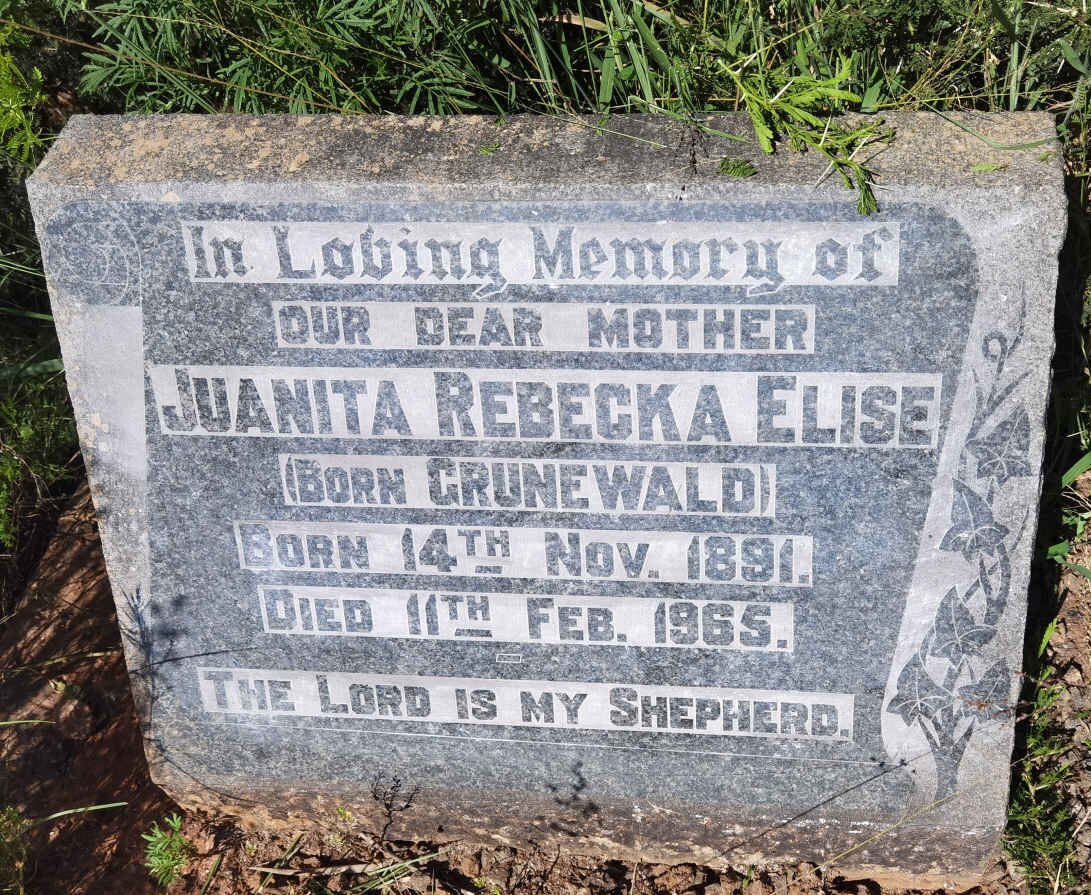 ? Juanita Rebecka Elise nee GRUNEWALD 1891-1965