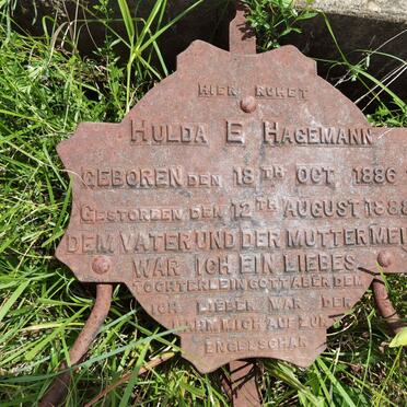 HAGEMANN Hulda E. 1886-1888