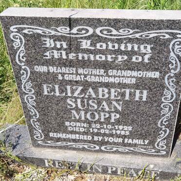 MOPP Elizabeth Susan 1922-1985