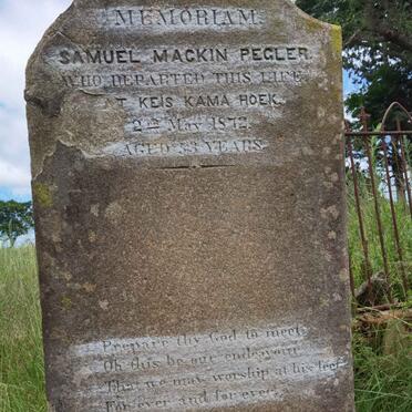 PEGLER Samuel Mackin -1872