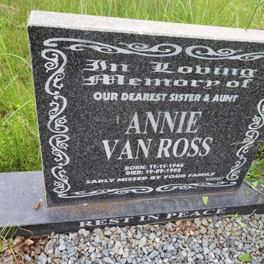 ROSS Annie, van 1946-1982