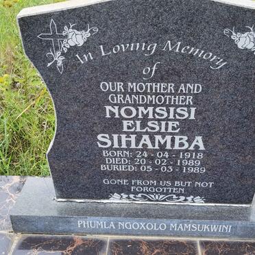 SIHAMBA Nomsisi Elsie 1918-1989