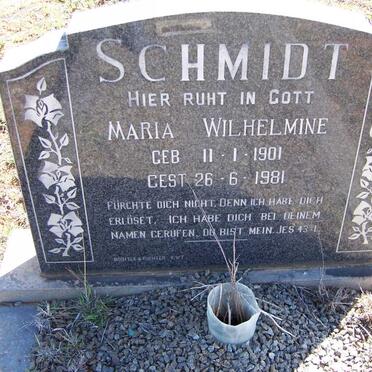 SCHMIDT Maria Wilhelmina 1901 - 1981