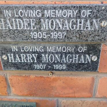 MONAGHAN Haidee 1905-1997 :: MONAGHAN Harry 1907-1999