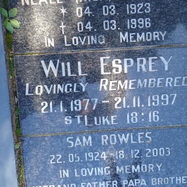 ESPREY Will 1977-1997