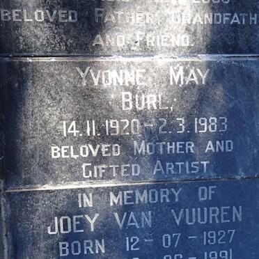 BURL Yvonne May 1920-1983