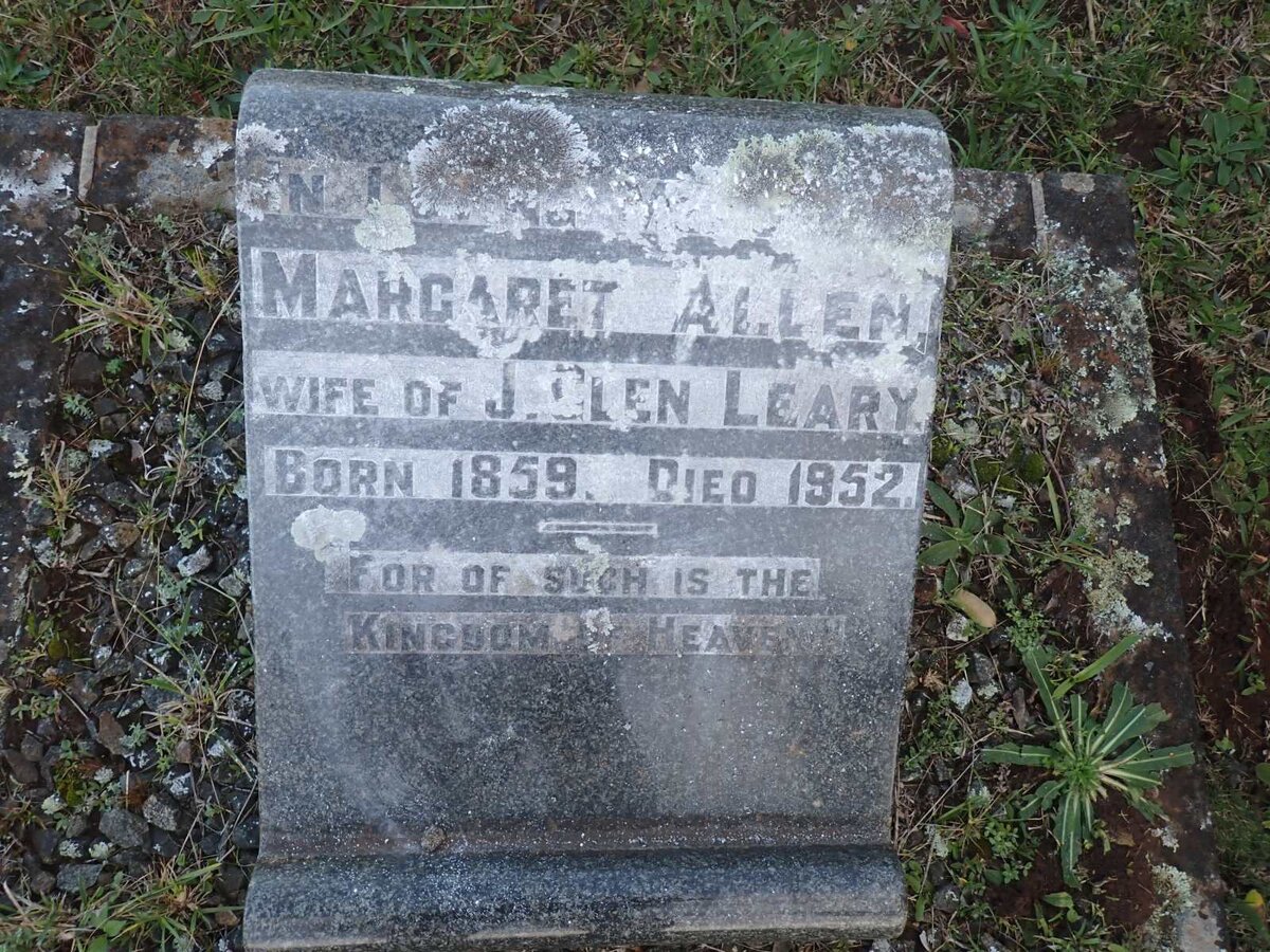 LEARY Magaret Allen 1859-1952