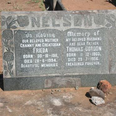 NELSON Thomas Gordon 1903-1956 &amp; Frieda 1911-1994