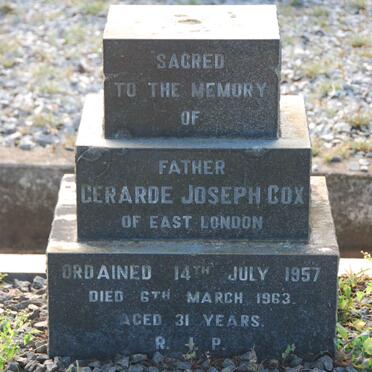 COX Gerarde Joseph -1963