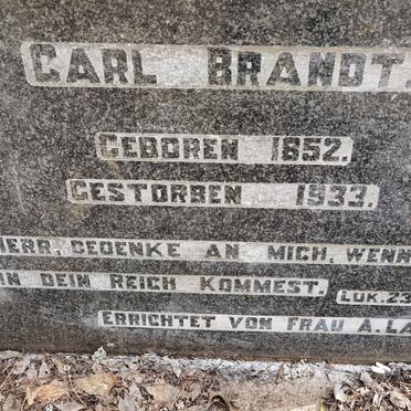 BRANDT Carl 1852-1933