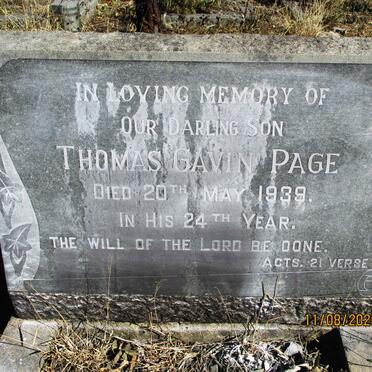 PAGE Thomas Gavin -1939