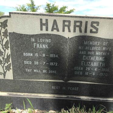 HARRIS Frank 1894-1972 &amp; Catherine Elizabeth 1906-1970