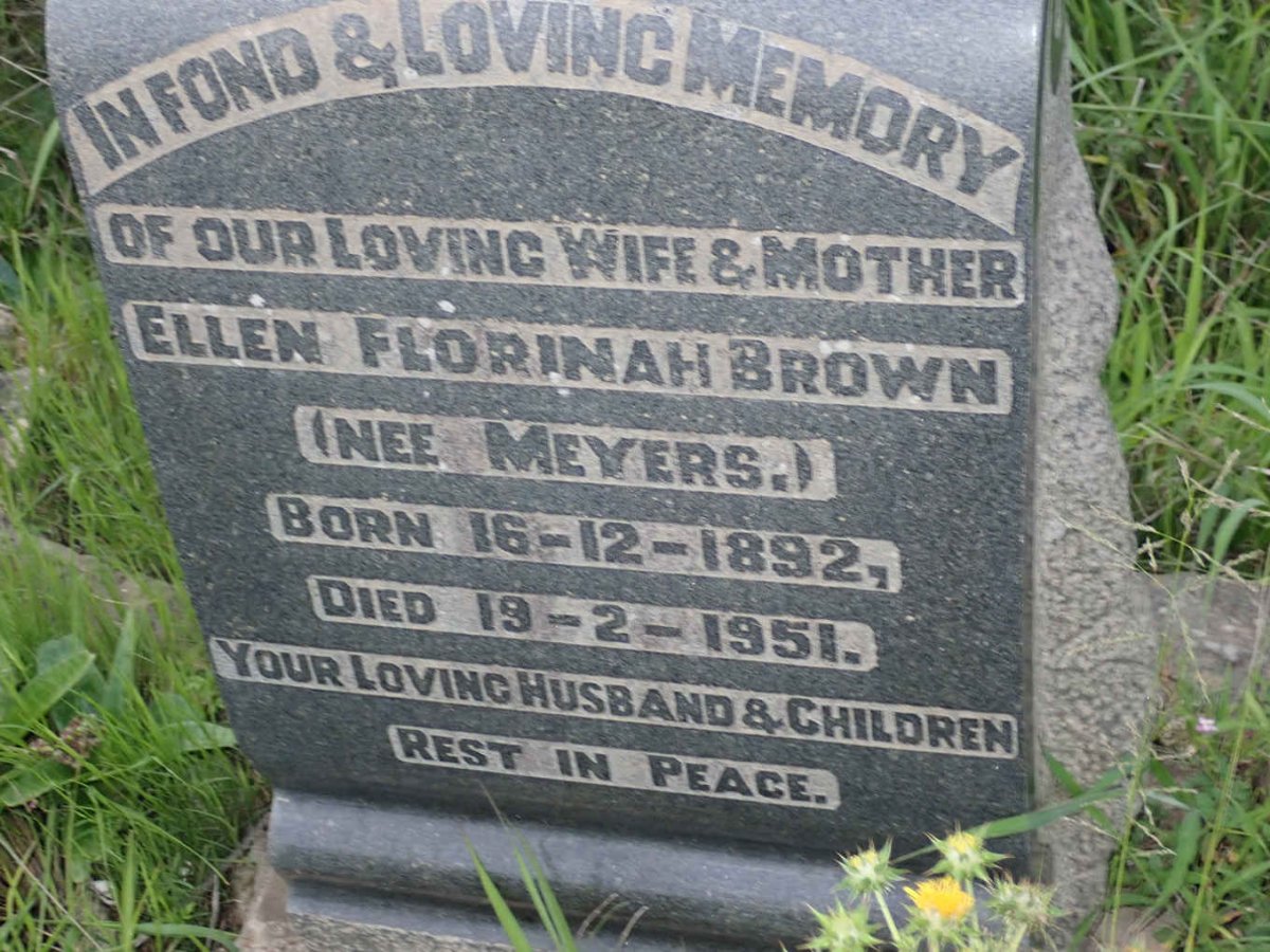 BROWN Ellen Florinah nee MEYERS 1892-1951