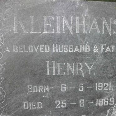 KLEINHANS Henry 1921-1969