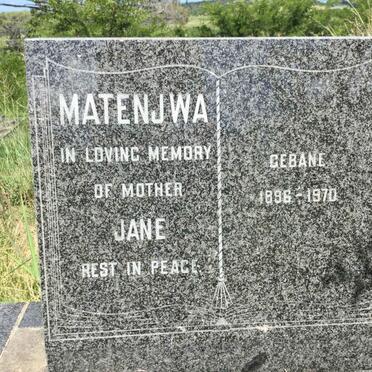 MATENJWA Jane 1896-1970