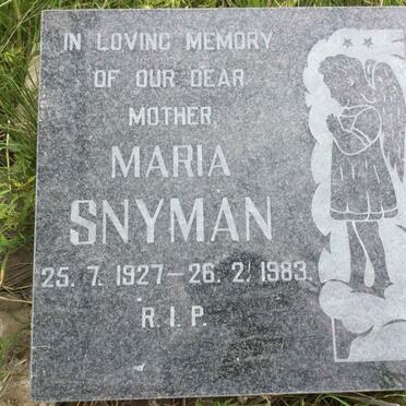 SNYMAN Maria 1927-1983