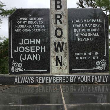 BROWN John Joseph 1926-1978