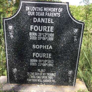 FOURIE Daniel 1908-1988 &amp; Sophia 1912-1992