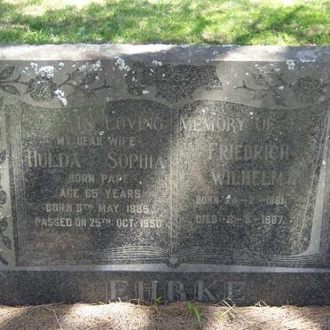 EHRKE Friedrich Wilhelm 1881-1967 &amp; Hulda Sophia PAPE 1885-1950