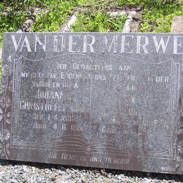 MERWE Johannes Christoffel,  van der 1892-1981 &amp; Anna Maria TRAHMS 1896-1985