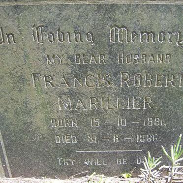 MARILLIER Francis Robert 1881-1966 &amp; Pauline Wilhelmine DURRHEIM 1899-1974