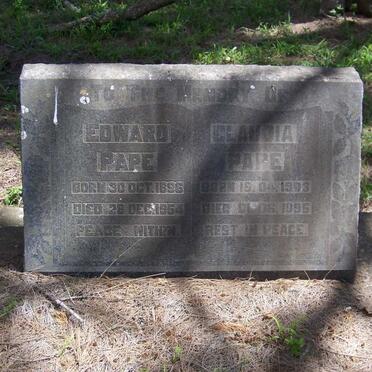 PAPE Edward 1896-1954 &amp; Claudia 1903-1995