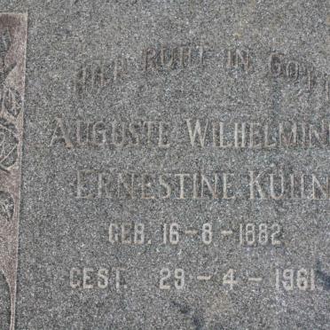 KUHN Auguste Wilhelmine Ernestine 1882-1961