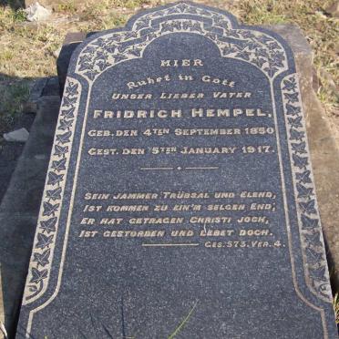 HEMPEL Fridrich 1850-1917