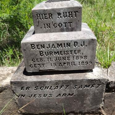 BURMEISTER Benjamin D.J. 1898-1899