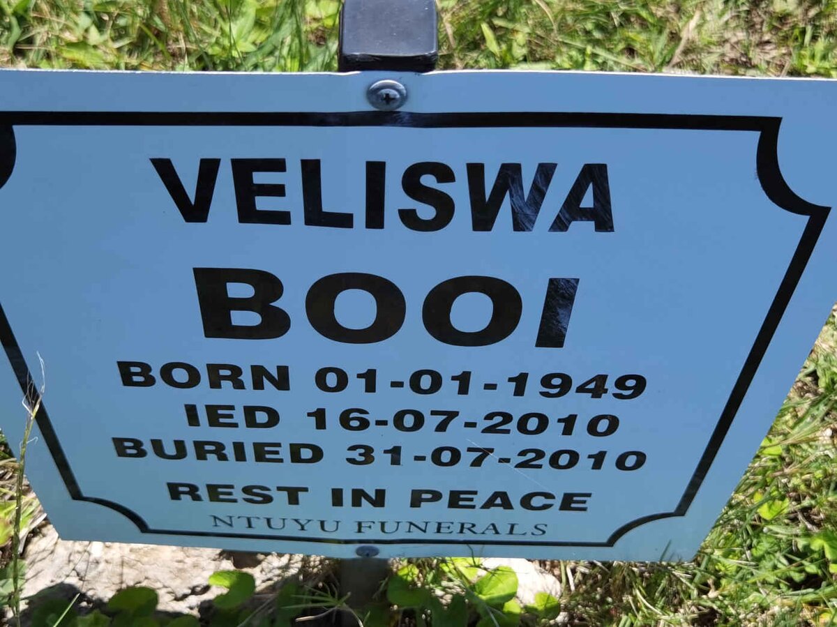 BOOI Veliswa 1949-2010