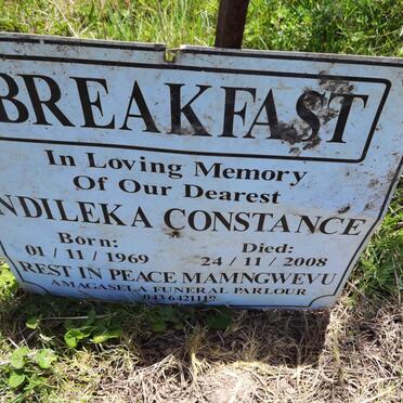 BREAKFAST Ndileka Constance 1969-2008