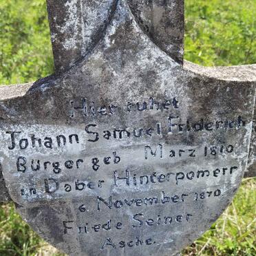 BURGER Johann Samuel Friderich 1810-1870