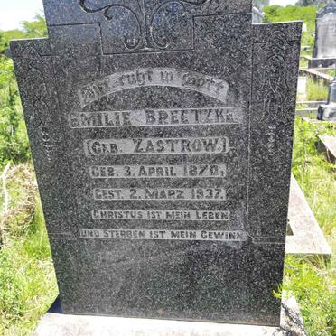 BREETZKE Emile nee ZASTROW 1870-1937