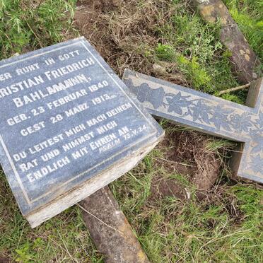 BAHLMANN Christian Friedrich 1840-1913