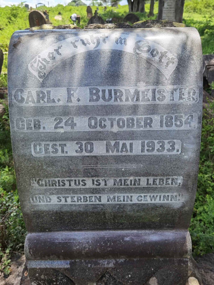 BURMEISTER Carl. F. 1854-1933