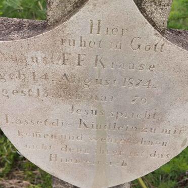 KRAUSE August F.F. 1874-1876