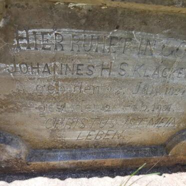 KLACKERS Johannes H.S. 1827-1901