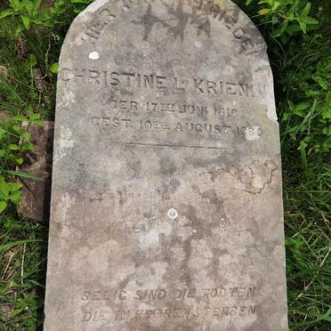 KRIENKE Christine L. 1818-1880