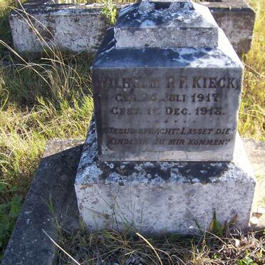KIECK Wilhelm P.F. 1917-1918
