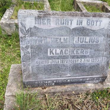 KLACKERS Wilhelm Julius 1872-1933