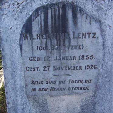 LENTZ Wilhelmine nee BREETZKE 1855-1926